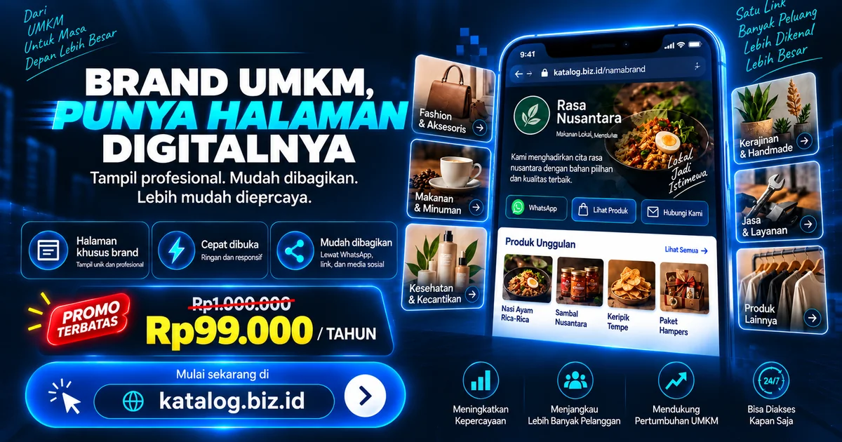 Poster Promo Katalog Digital UMKM Rp99.000 Cyber Digital