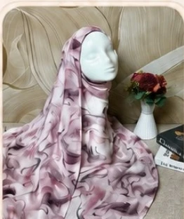 Motif Hijab Blush Marble